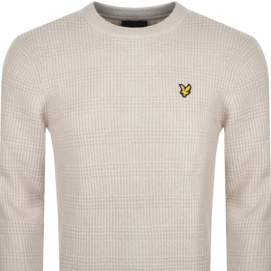 Lyle And Scott Waffle Knit Jumper CreamLyle And Scott Waffle Knit Jumper Cream Male Medium
